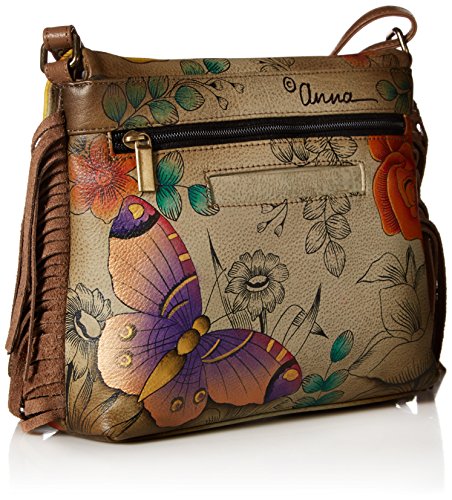 Anna by Anuschka Women's Genuine Leather Flap-Over Cross Body | Hand Painted Original Artwork2