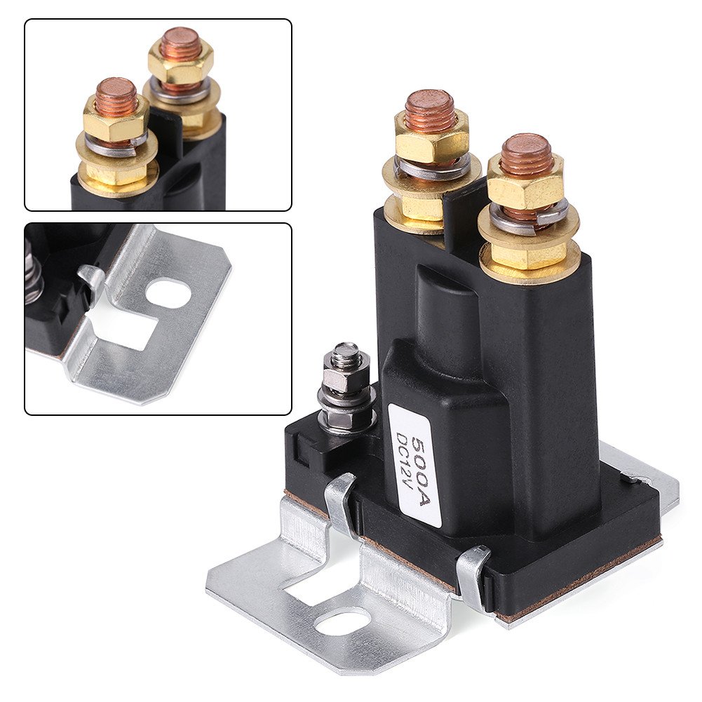500A DC 12V Alta Corrente Solenoide Auto Starter Relè 4 pin SPST Start Contattore Doppio Batterie Sezionatore di Controllo Interruttore On/Off