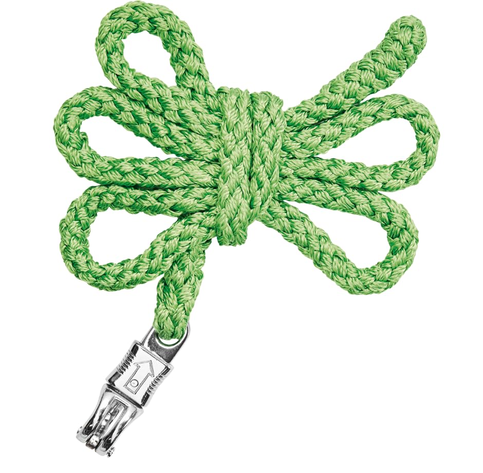 JA4009 Lead Rope Horse Tie Rope with Carabiner Hook or Panic Hook 2 m in Many Colours (Plain - Apple Green, Panic Hook)
