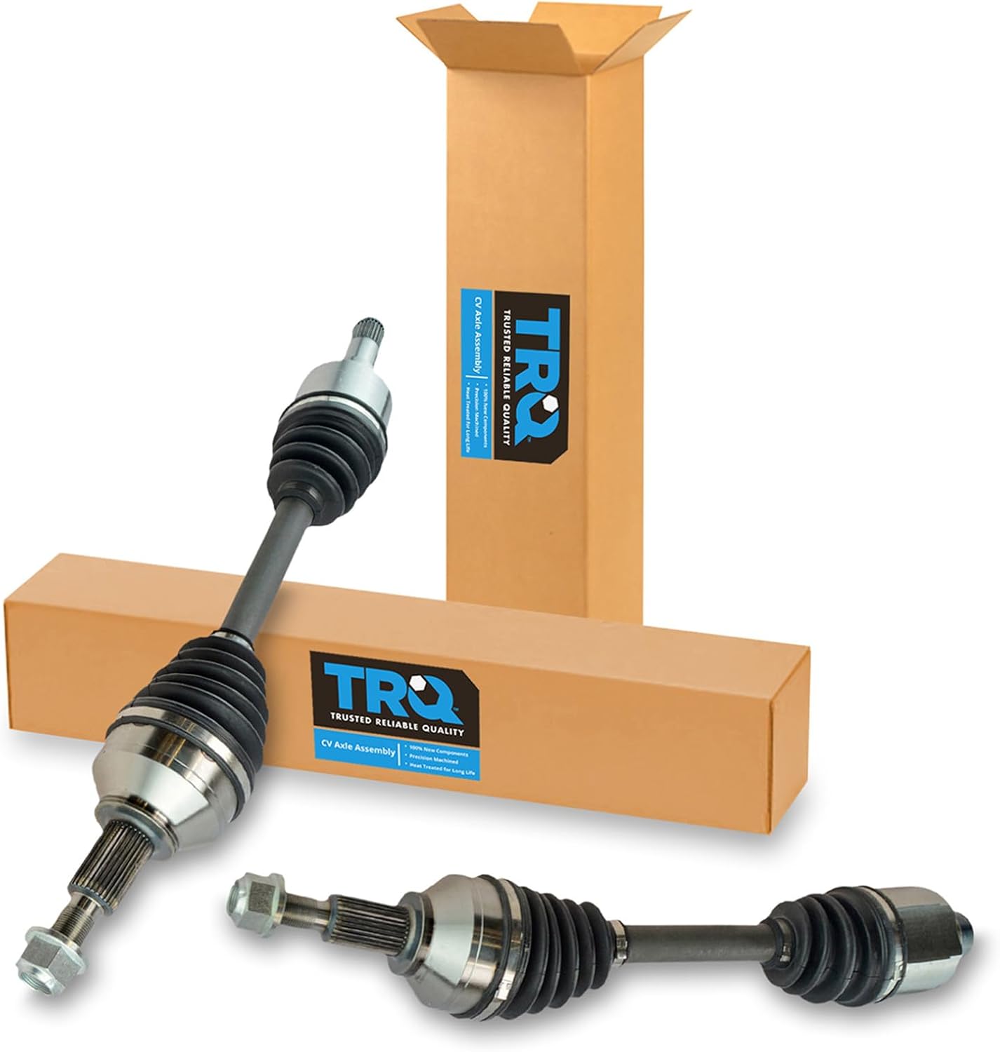 TRQ Front Driver and Passenger CV Axle Shaft Assembly Set for 2007-2010 Chrysler Sebring 2011-2014 Chrysler 200 2008-2014 Dodge Avenger 2009-2010 Dodge Journey L4 2.4L 4 Speed Automatic