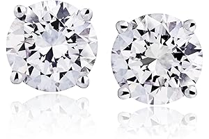 0.20-2.00 cttw Certified NATURAL Diamond Stud Earrings 14 Karat Gold for Girls