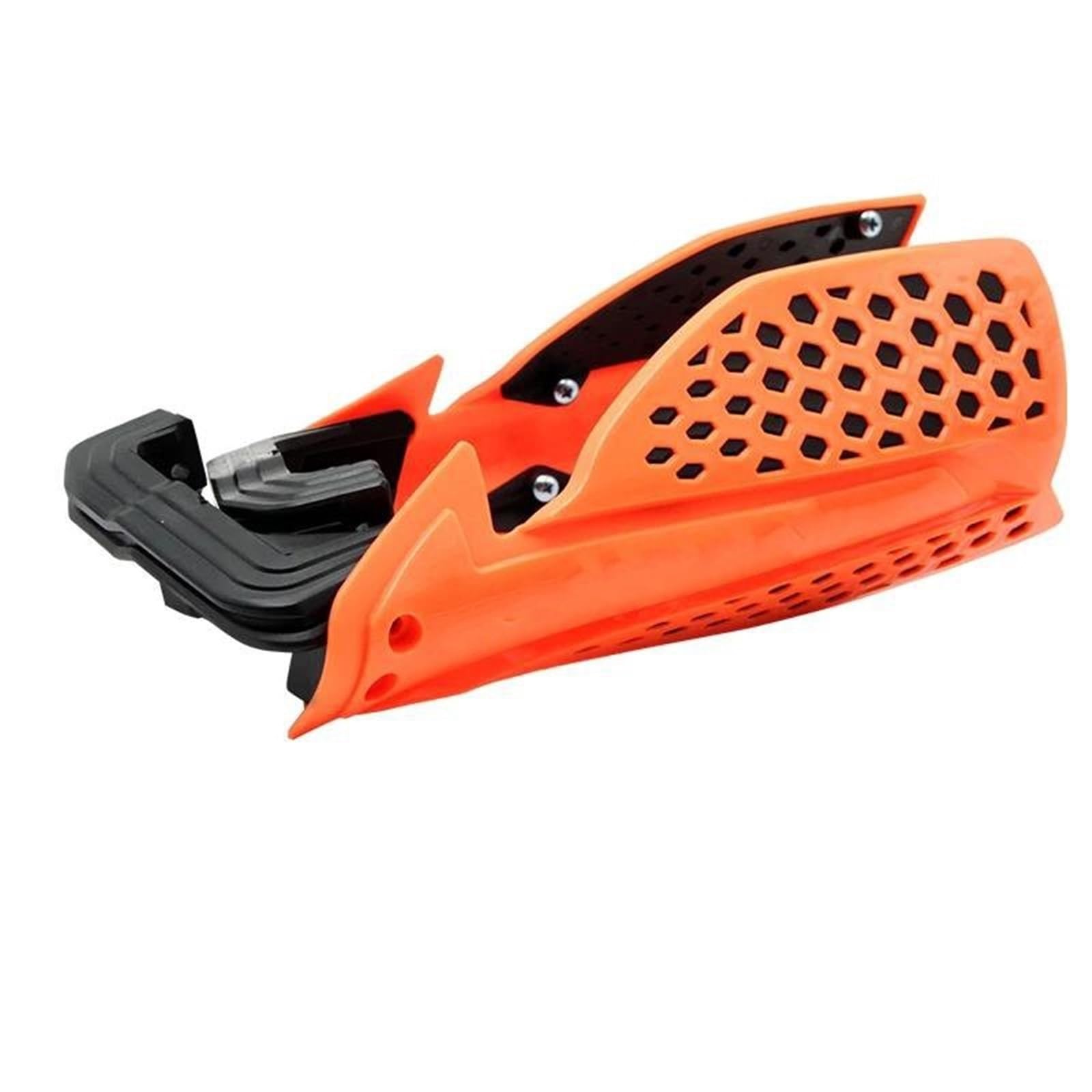 HDHCSCAGH Motorcycle Handguard Shield Universal 22mm Hand Guard Handguard Shield Windproof Motorcycle Protector Modification Protective Handlebar Protection Covers(Orange black)