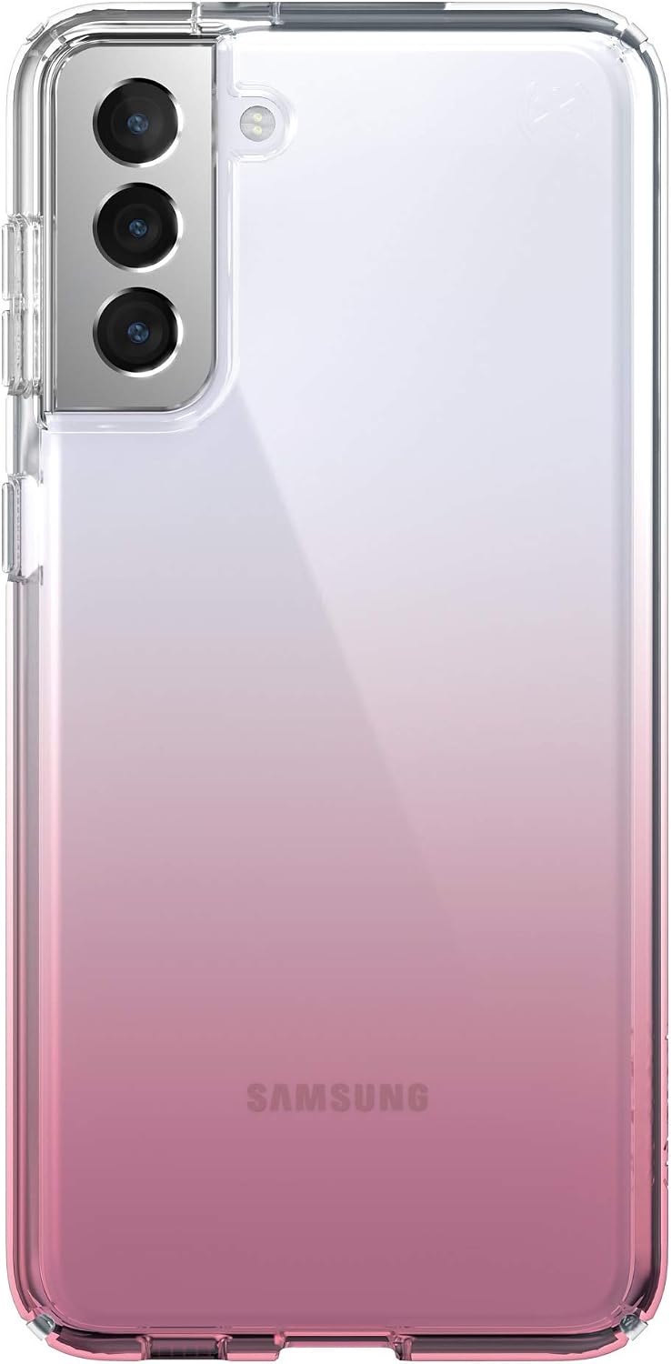 Speck Products Presidio Perfect Clear Ombre Samsung Galaxy S21+ 5G Case, Clear/Vintage Rose Fade