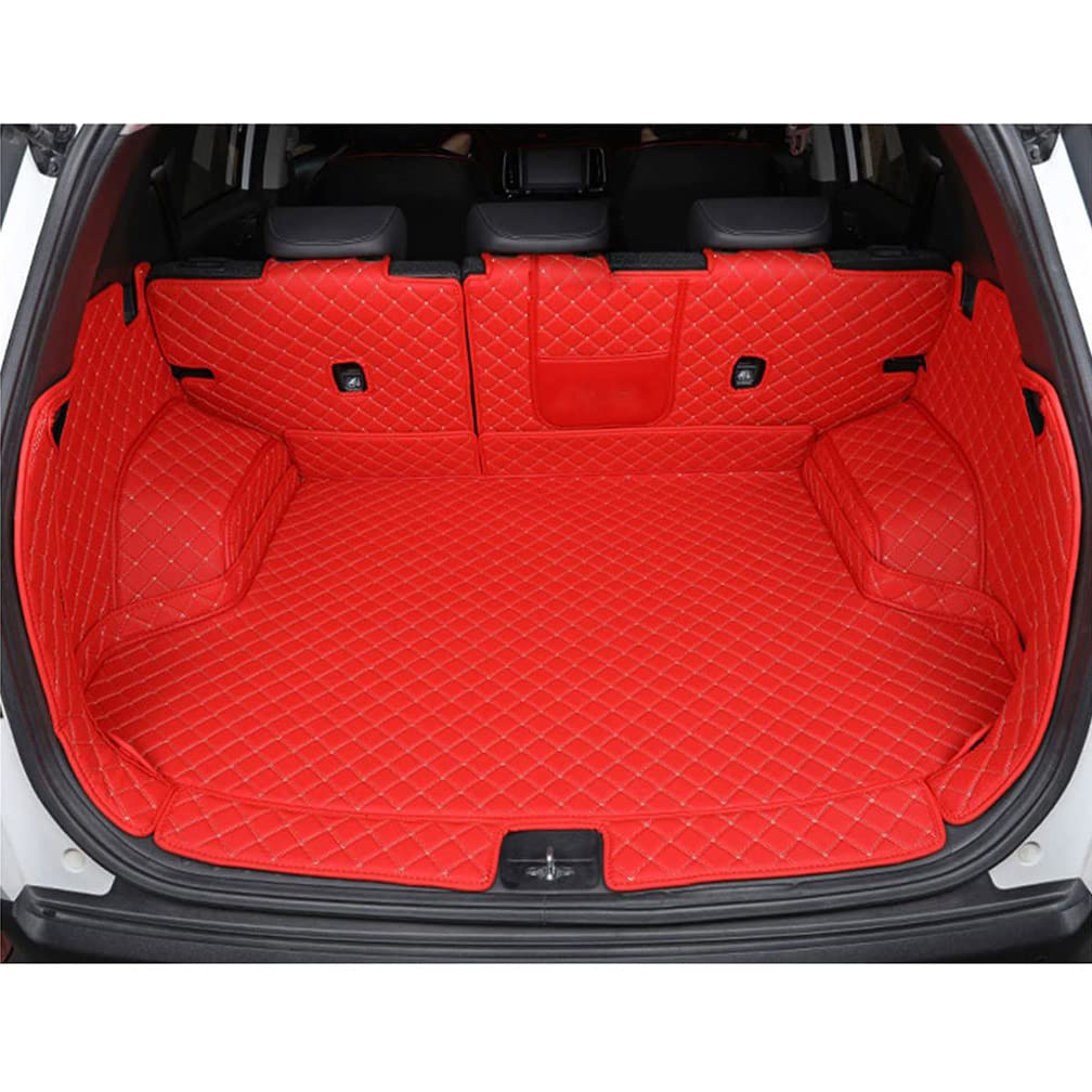 Auto Pelle Bagagliaio Tappetini, per Lexus UX 200 UX200 2018-2022 Copertura Totale Antiscivolo Impermeabile Protezione Cargo Liner Boot Mats, Car Accessories,Bright-red