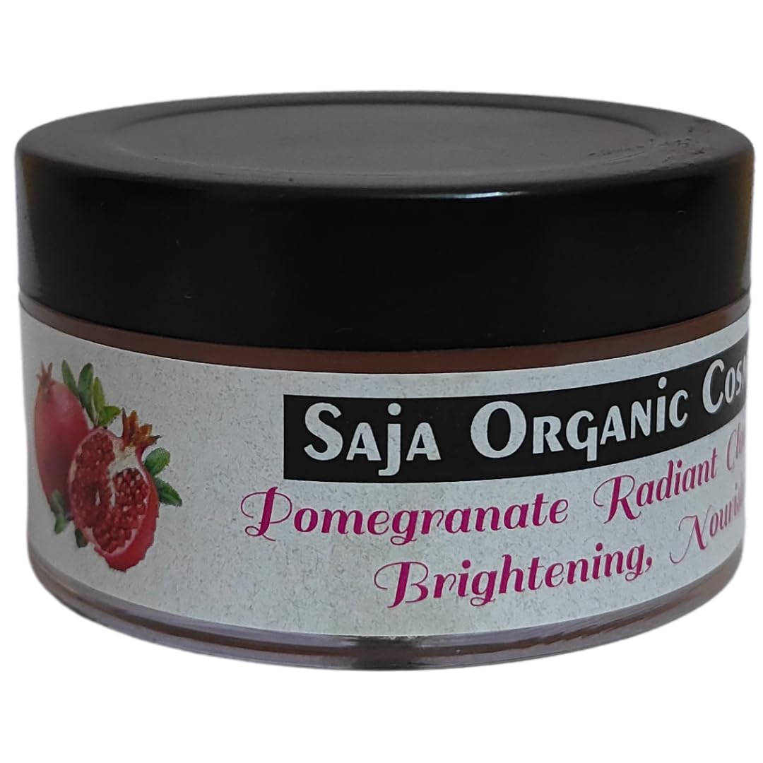 SAJA ORGANIC Pomegranate Night Gel Cream Unlock the Power of Antioxidants for Radiant, Nourishing, Anti Aging Brightening, GLOWING Skin 60 Grams - Pack -1