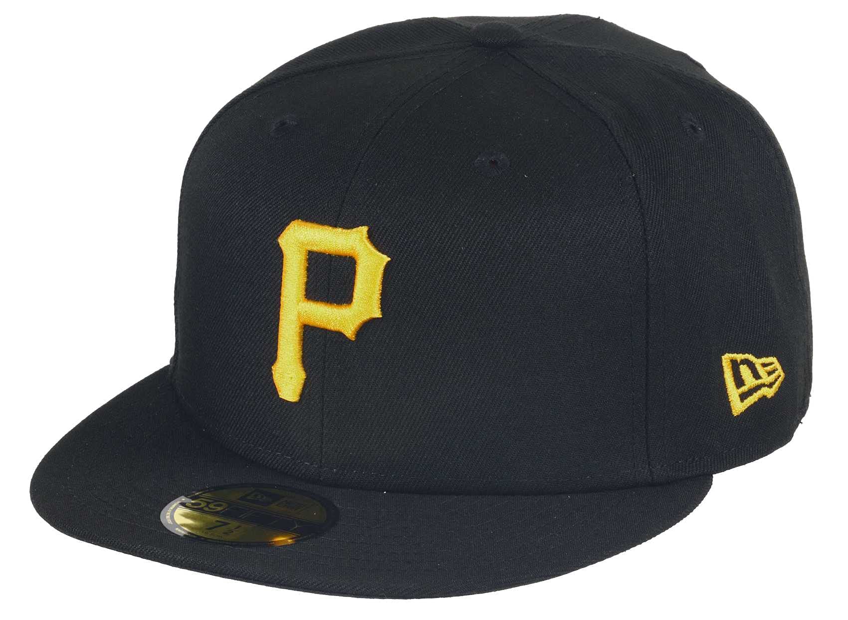 New Era Pittsburgh Pirates MLB Cap 59Fifty Basecap Baseball Kappe Schwarz - 7-56cm (M)
