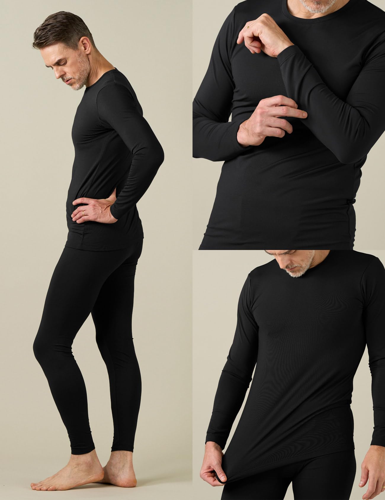 LAPASA Completo Termico Uomo in Pile Calzamaglie Termica & Maglie Termiche Set Sport Invernali Sci Snowboard Sport Running Trekking Caldo/più Caldo/Extra-Caldo М11