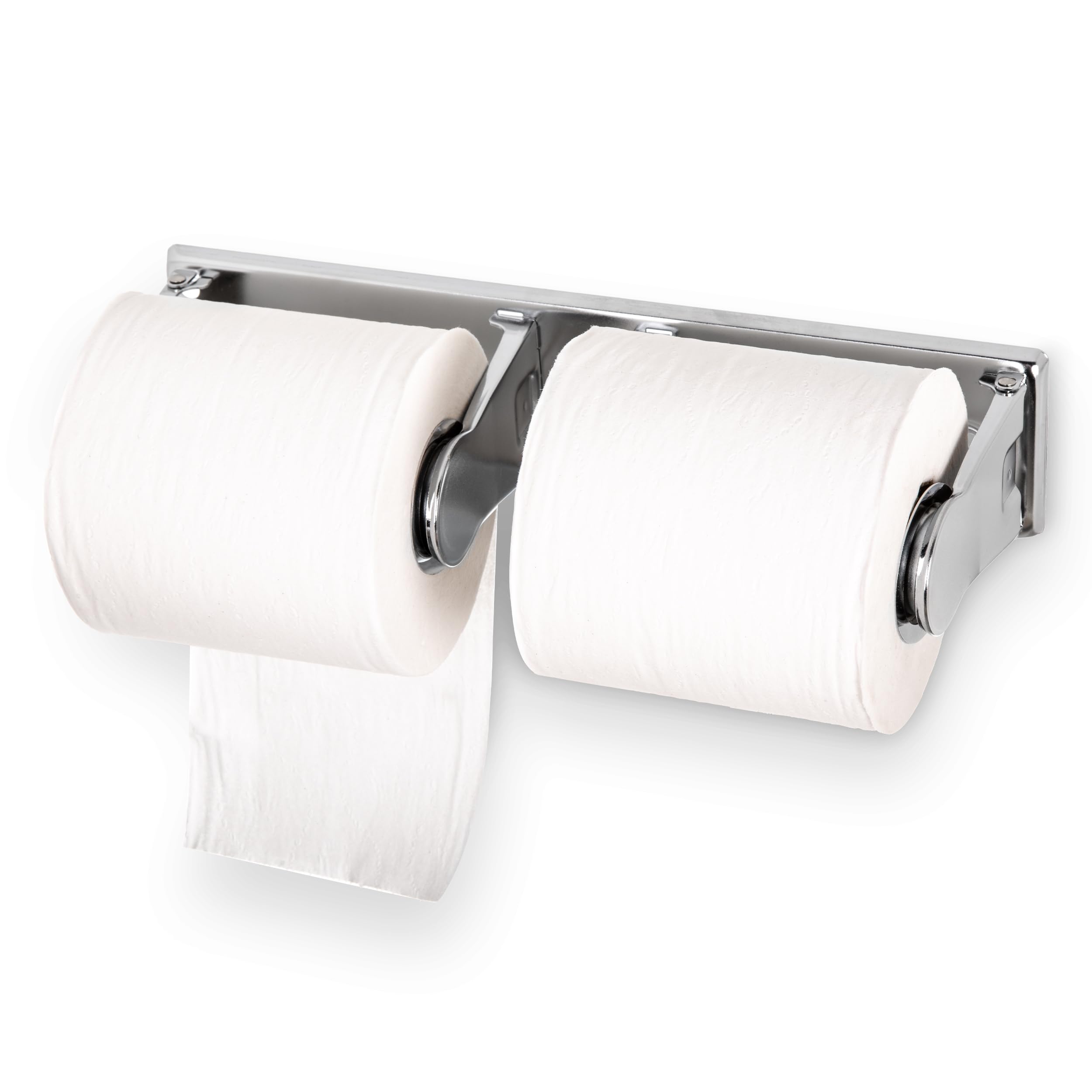 San Jamar Locking Toilet Tissue Dispenser, Silver
