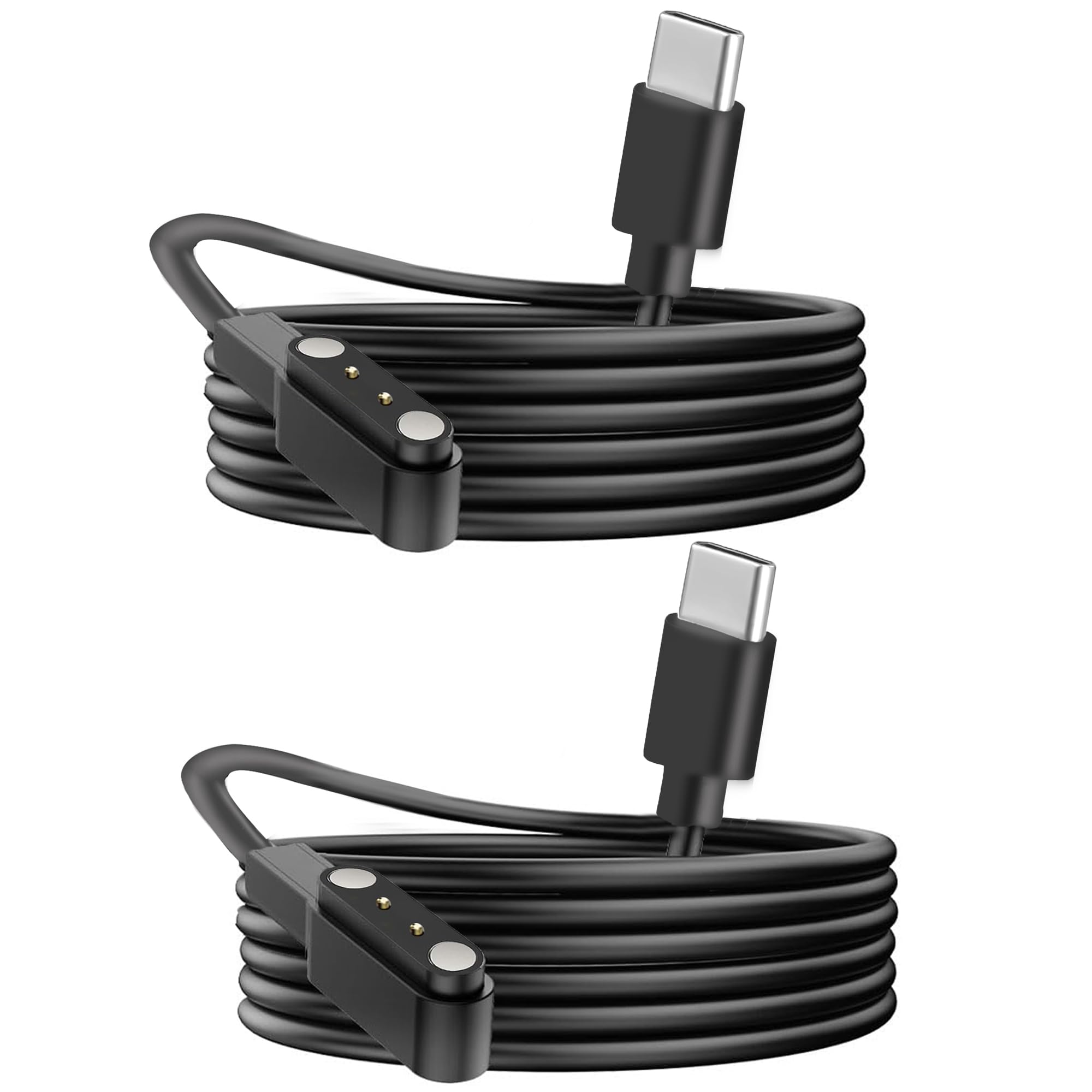 Compatible with Anyloop Smart Watch Charger, Lamshaw Type-A/Type-C Magnetic Replacement Charger Compatible with Anyloop ALW7 Smart Watch-1.83 inches (Type C-Black+Black)