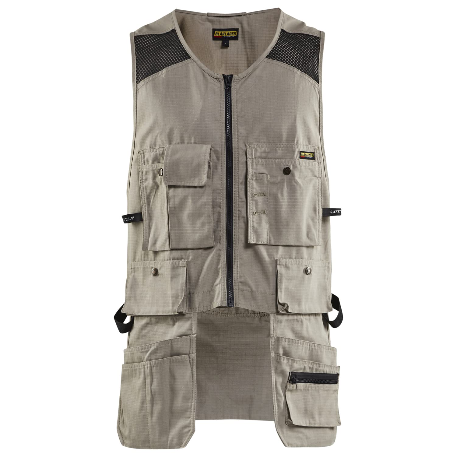 Blaklader Men's RipStop Kangaroo Mesh Work Vest with Utility Pockets