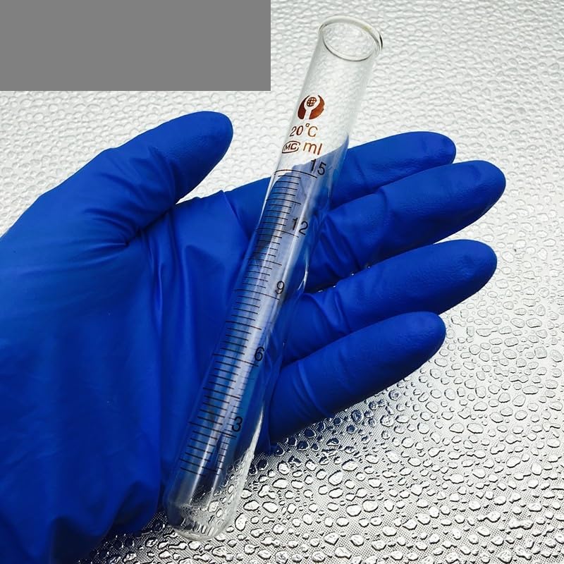 5er Set Graduierte Reagenzgläser aus Glas, transparente Reagenzgläser mit Skala, 5/10/25/50 ml Auswahl für Labor, Uni, Zuhause(25ML)