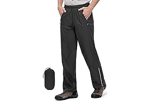 Outdoor Ventures Men's Waterproof Rain Pants for Hiking, Fishing, and Golf