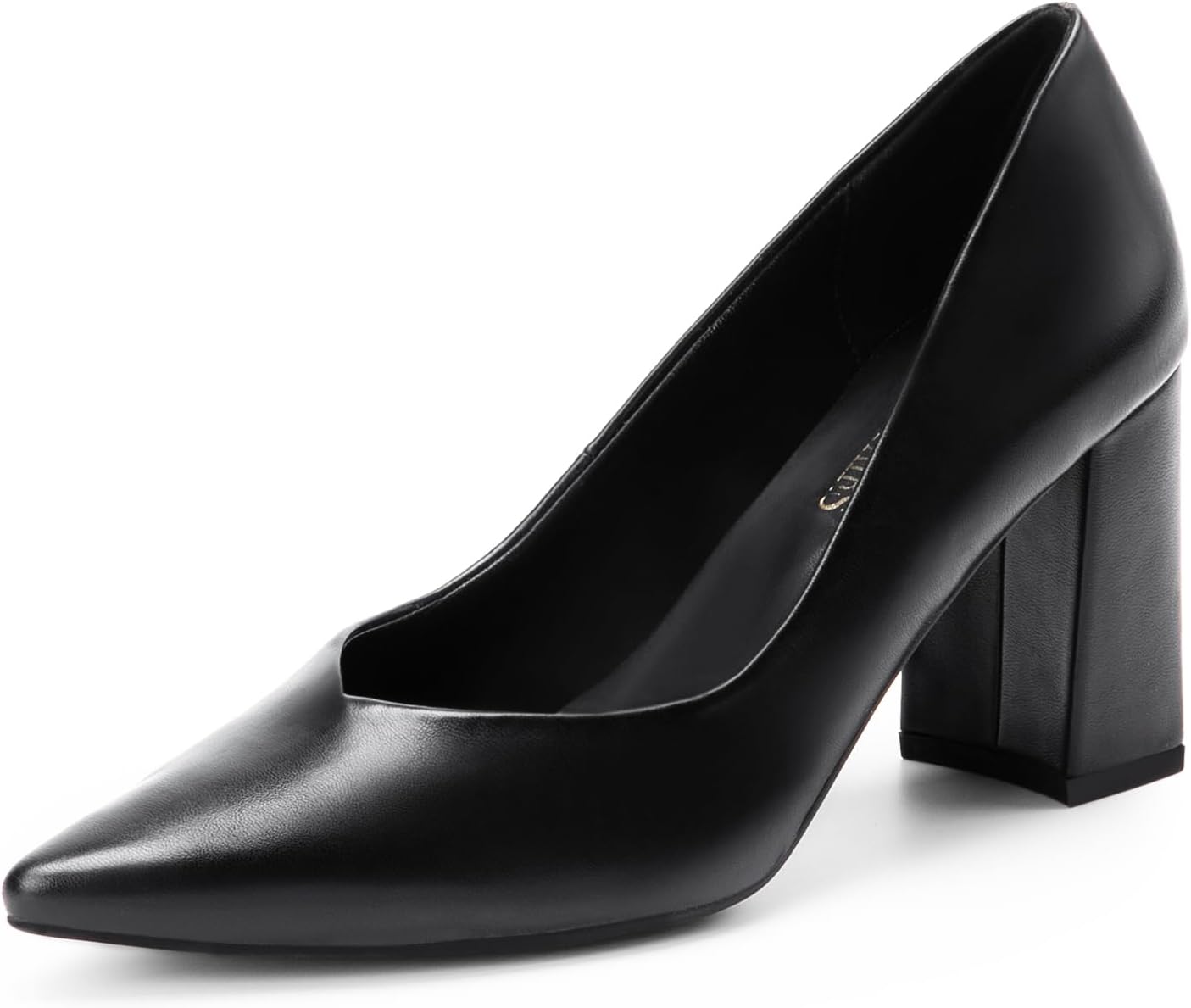 DREAM PAIRS Women’s High Chunky Closed Toe Block Heels Pointed Toe Wedding Party Elegant Slip On Pumps Shoes