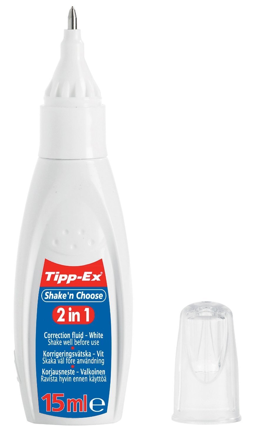 Tipp-Ex 901732 korektor Shake'n Choose 2 w 1, 15 ml, pudełko na wyświetlacz 10 sztuk, biały