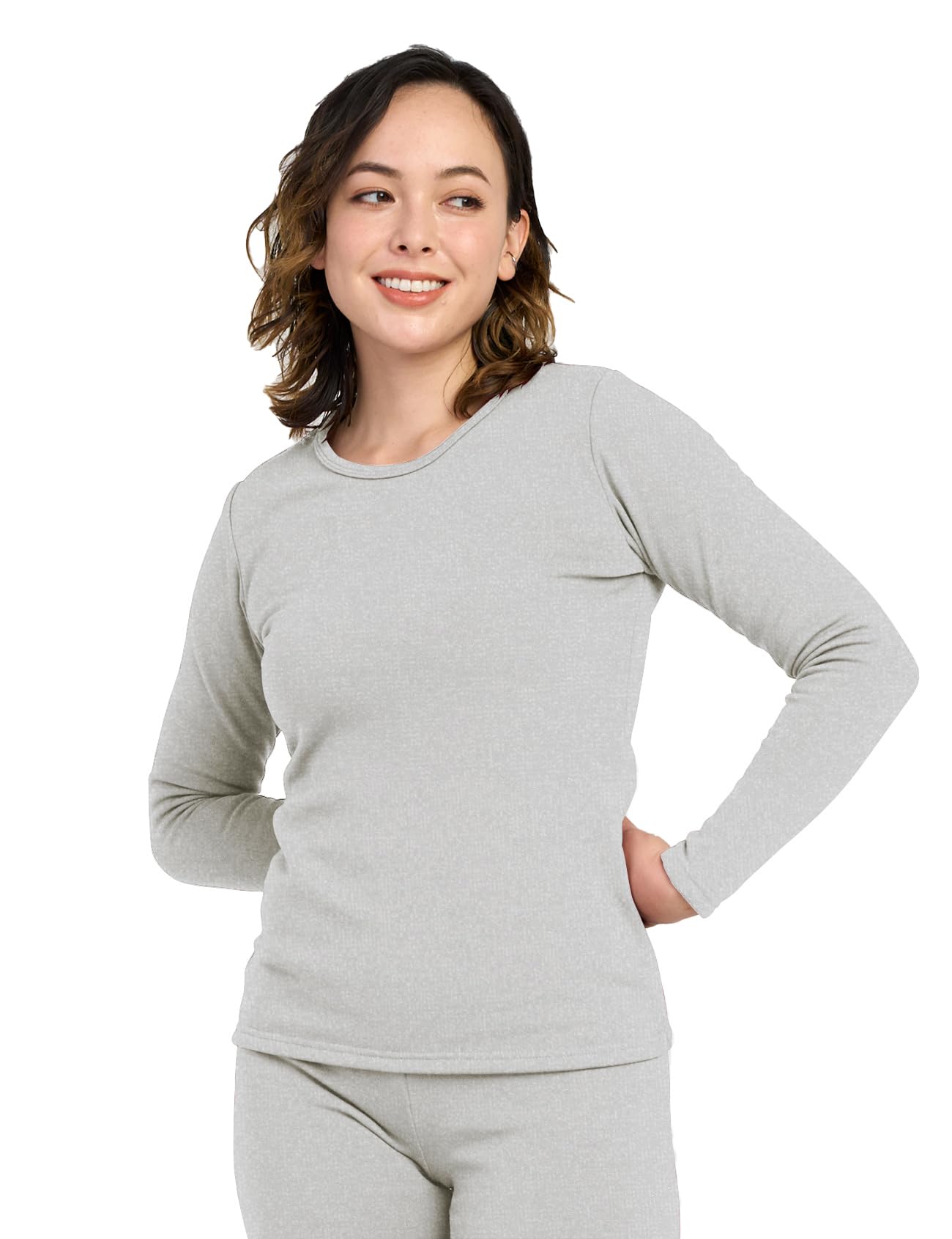 LAPASA Pacco da 2 o 1 Maglia Termica Donna Manica Lunga Fodera in Micro Pile - Pigiama Abbigliamento Intimo Canottiera Calda Elegante Elastica Traspirante Sportiva L15/L39/L42