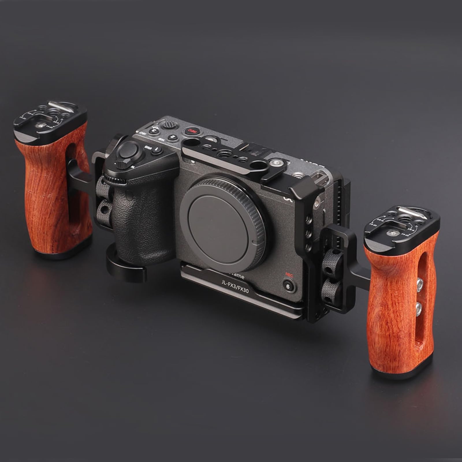 Gabbia per fotocamera professionale in metallo 1/4 3/8 fori per FX3 FX30 Durata e flessibilità per esigenze video e fotografia Piastra a sgancio rapido
