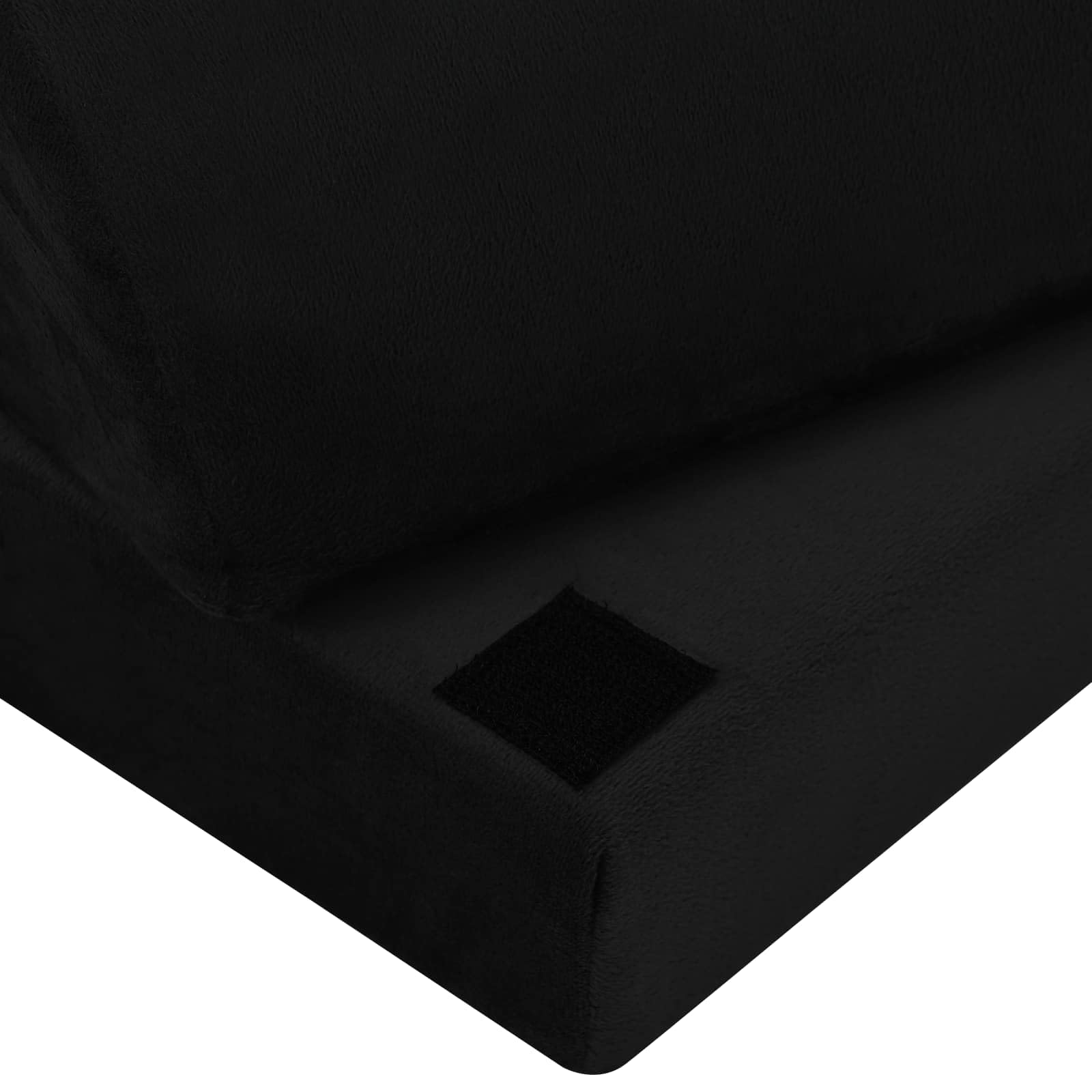 Podnóżek Czarny 44 x 29 x 17 cm Pianka PU Aksamit
