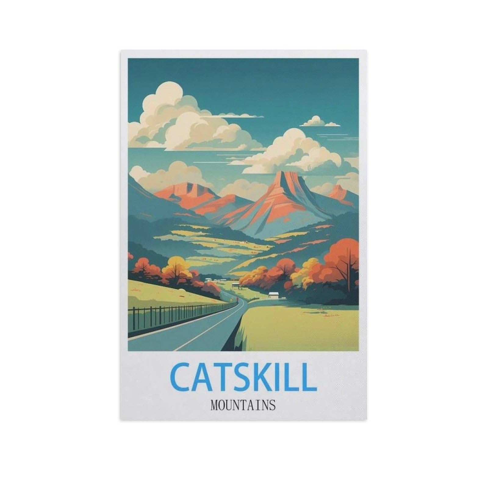 1000 Piece Jigsaw Puzzle for Adults，Catskill Mountains，Paper Puzzle - for Adults Teens Educational Toys Gifts（50x70cm）-AI3