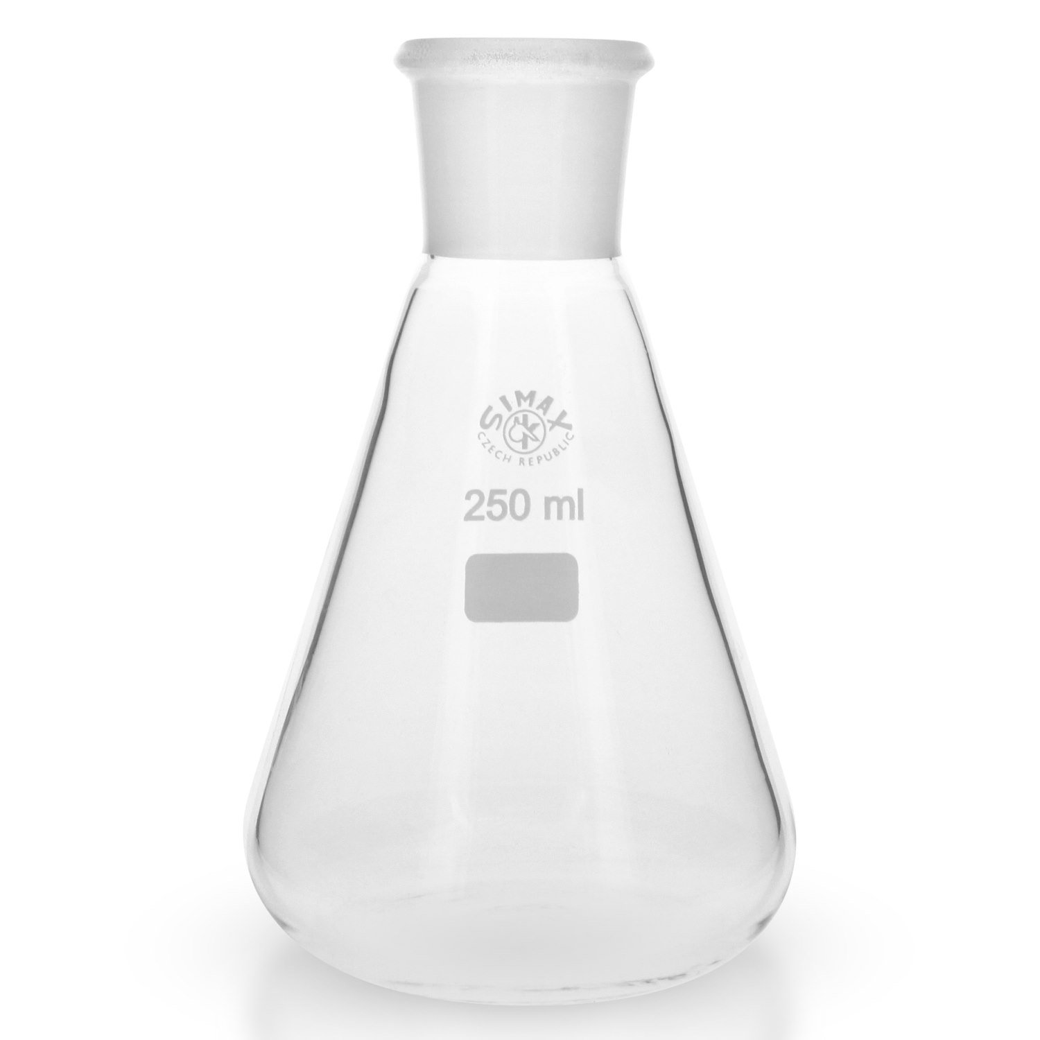 6x Erlenmeyerkolben 250ml mit Normschliff 29/32 aus hitzefestem Borosilikatglas 3.3 (Laborglas)