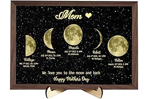 Personalized Moon Phase Art - Capture a Special Night Sky with Engraved Details