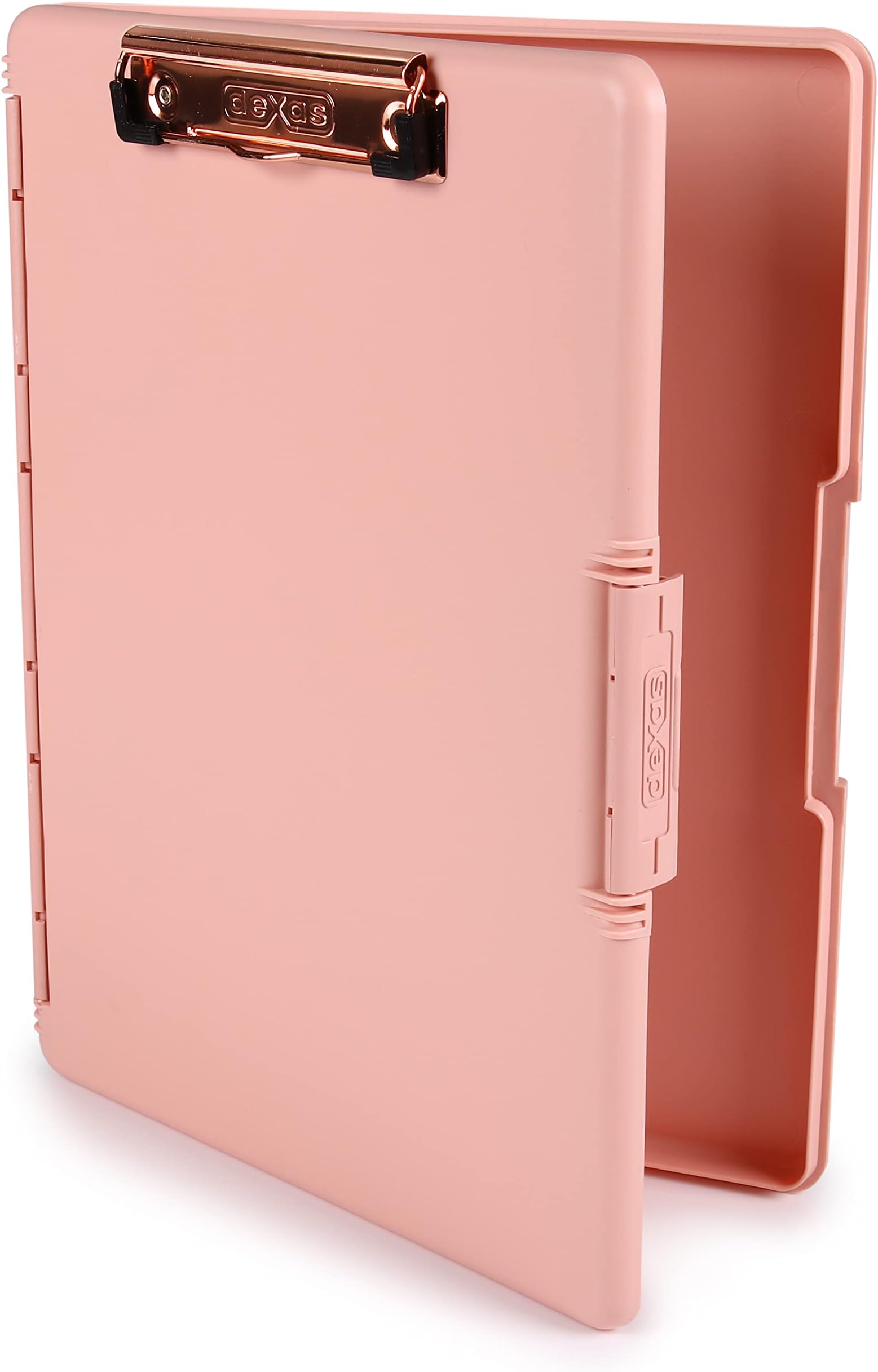 Dexas Slimcase 2 Storage Clipboard with Side Opening, Blush Pink with Rose Gold Clip, Office Supplies Clipboards to Carry and Store, A4 Holder, Combine Style and Functionality, Nurses Clipboard