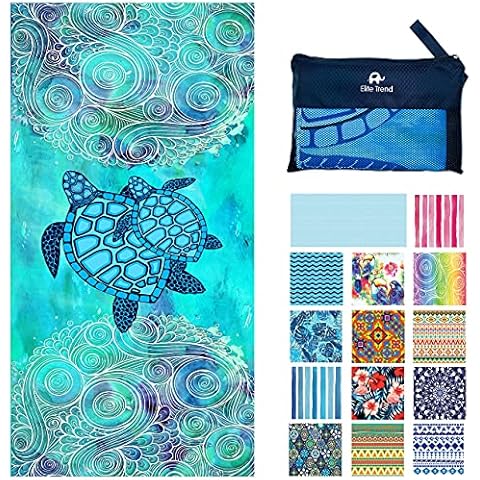 Elite Trend Microfiber Towels - Quick Dry Camping, Sports, Beach, Backpacking, Yoga, Gym, Travel Towel XL 78x35 w/ Bag - Soft, Compact, Lightweight Cover