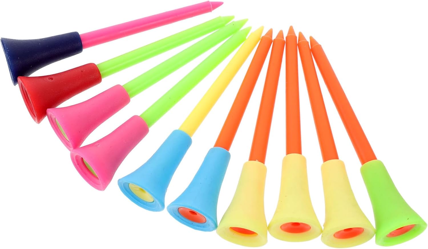 10 Pcs 83mm Plastic Golf Tees Ball Holder for Practice