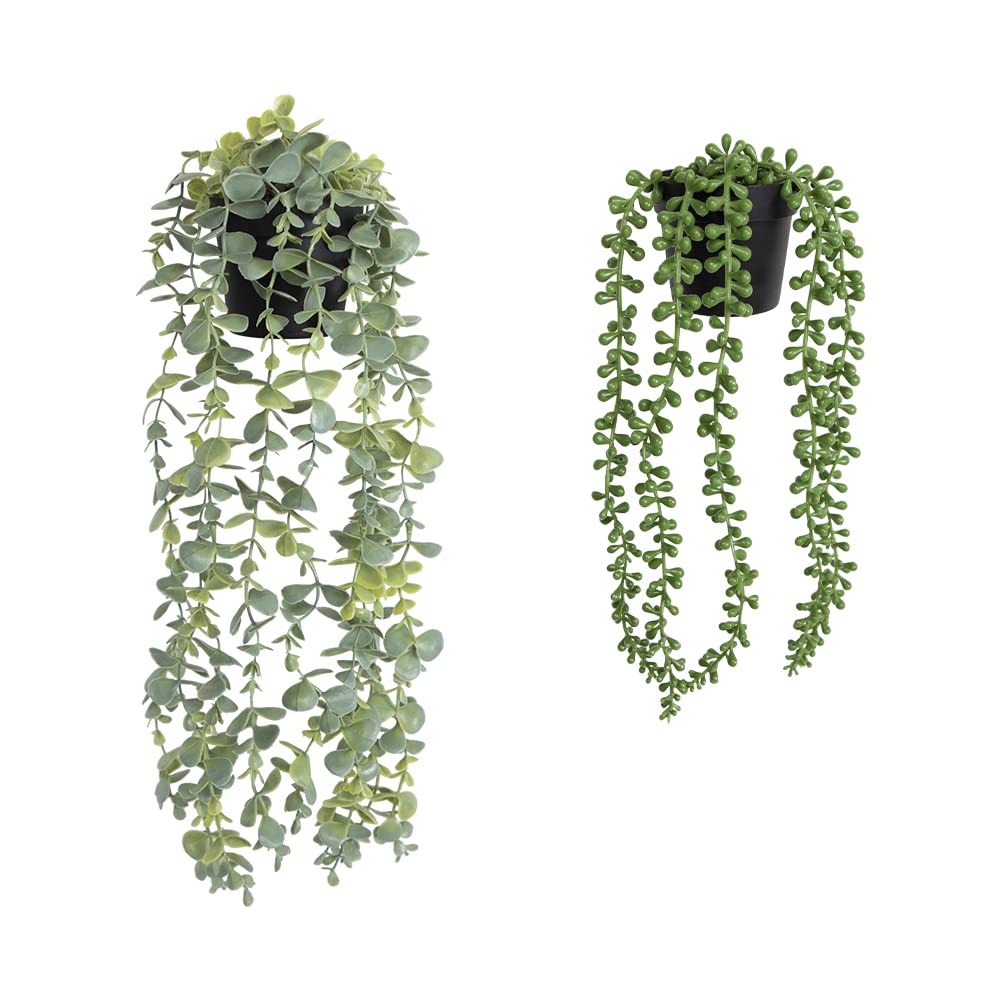 PATYGR Fake Plants with Pot Hanging Artificial Plants for Home Decor