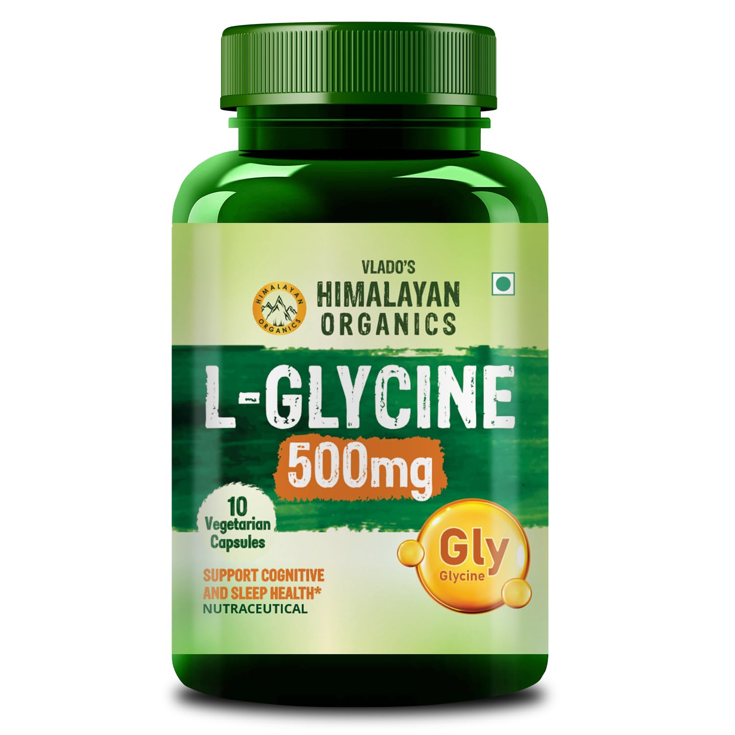 Vlado’s Himalayan Organics L-Glycine 500mg Supplement -10 Veg Capsules-image-25