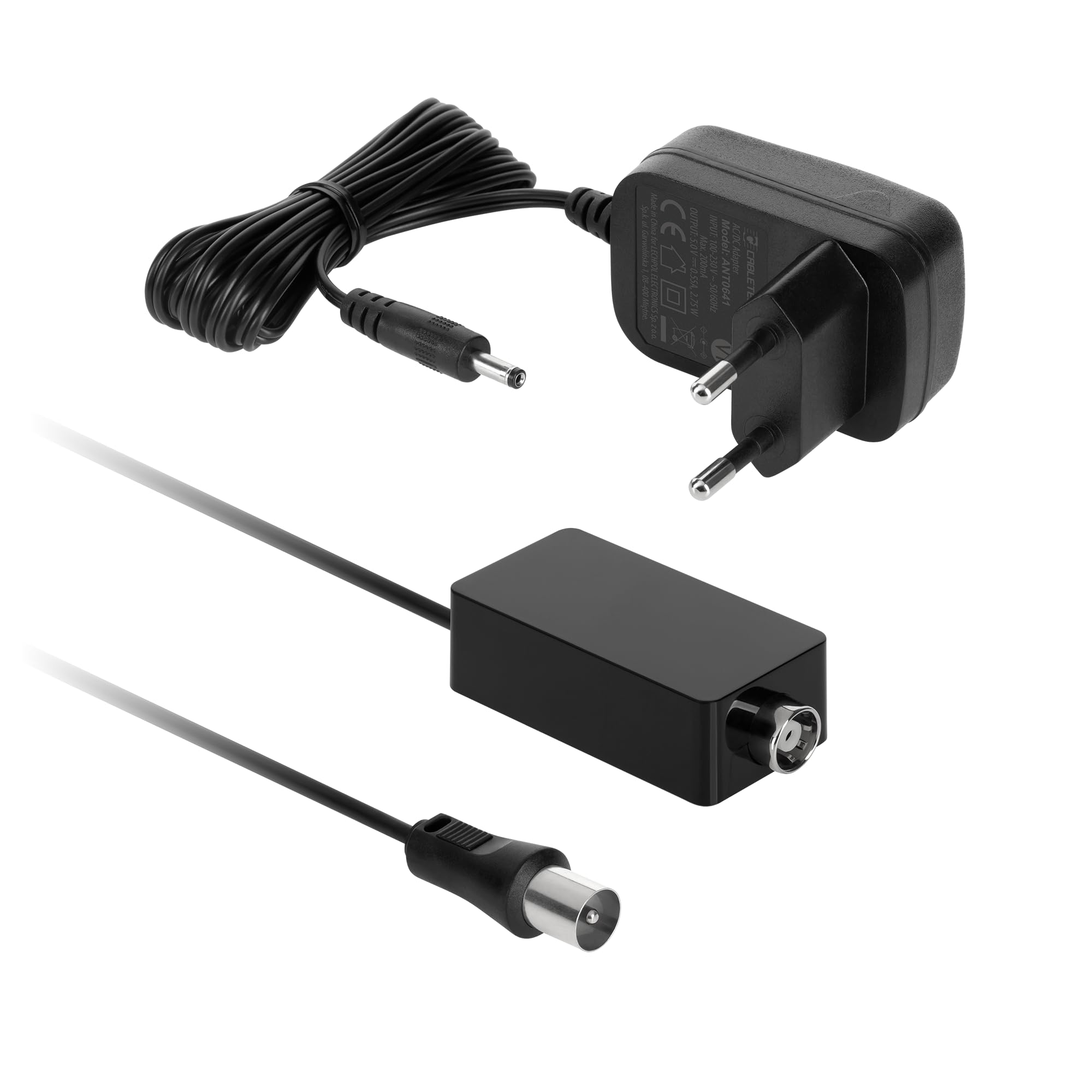 Cabletech Aktywna antena zewnętrzna DVB-T2 HD ze wzmacniaczem 25 dB, antena kierunkowa do telewizji naziemnej i radia DAB+