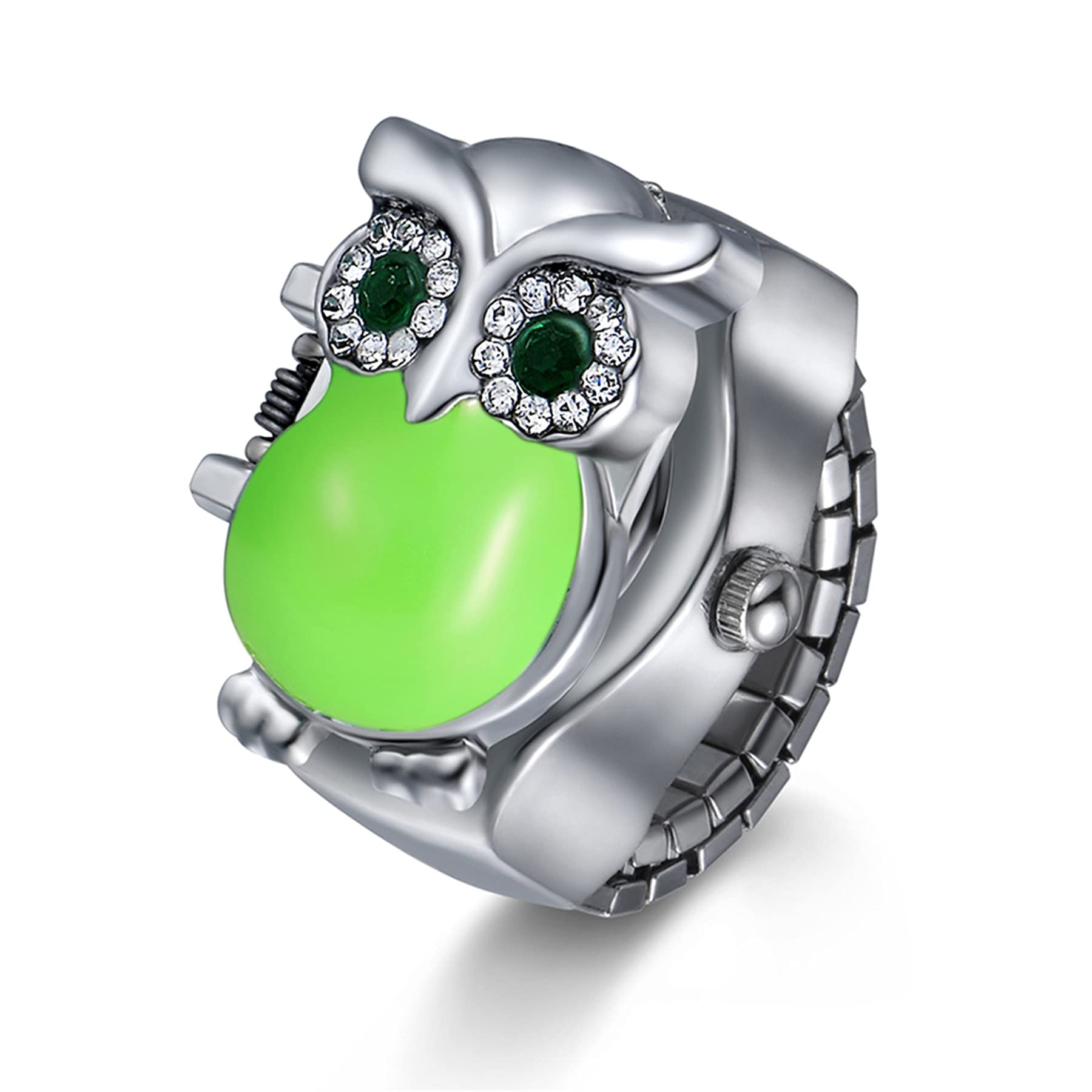 JewelryWe Damenuhr Elastische Quadratische Uhr: Glitzer Zirk