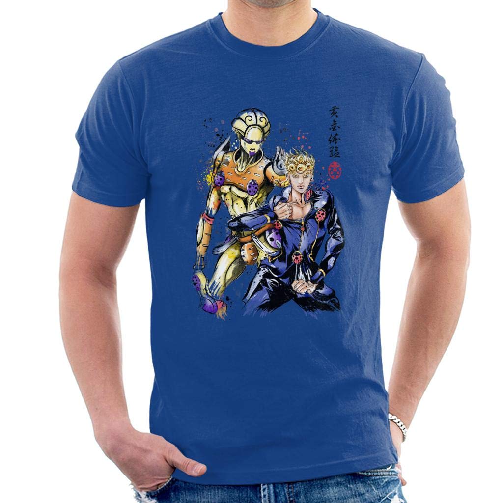 Giorno Giovanna Gold Watercolour Jojos Bizarre Adventure Men's T-Shirt