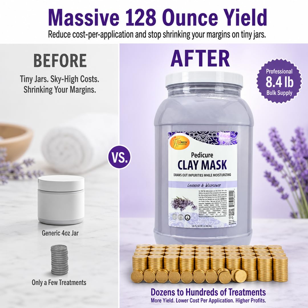 Amazon.com : SPA REDI - Clay Mask, Lavender and Wildflower, 128 Oz