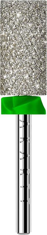 Brocas para uñas – Broca de lijado de diamante de carburo de barril grande para quitar esmalte de uñas de gel, puntas de taladro mejoradas con dientes cruzados y anillo a prueba de polvo para dar forma al salón de manicura, grano C #80