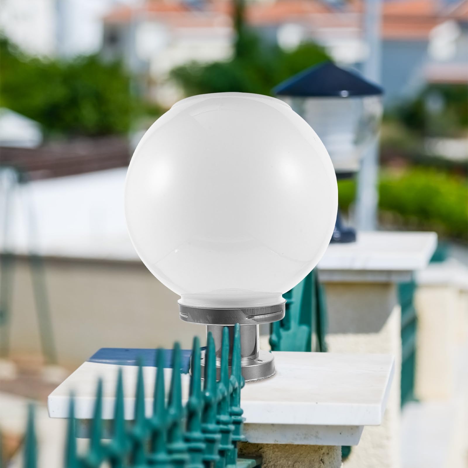 Lámpara Solar de Bola de Color Claro para Exteriores Protección, Luz Ambiental para Pared y Jardín, Fabricada en Plástico Resistente para Iluminación Saludable