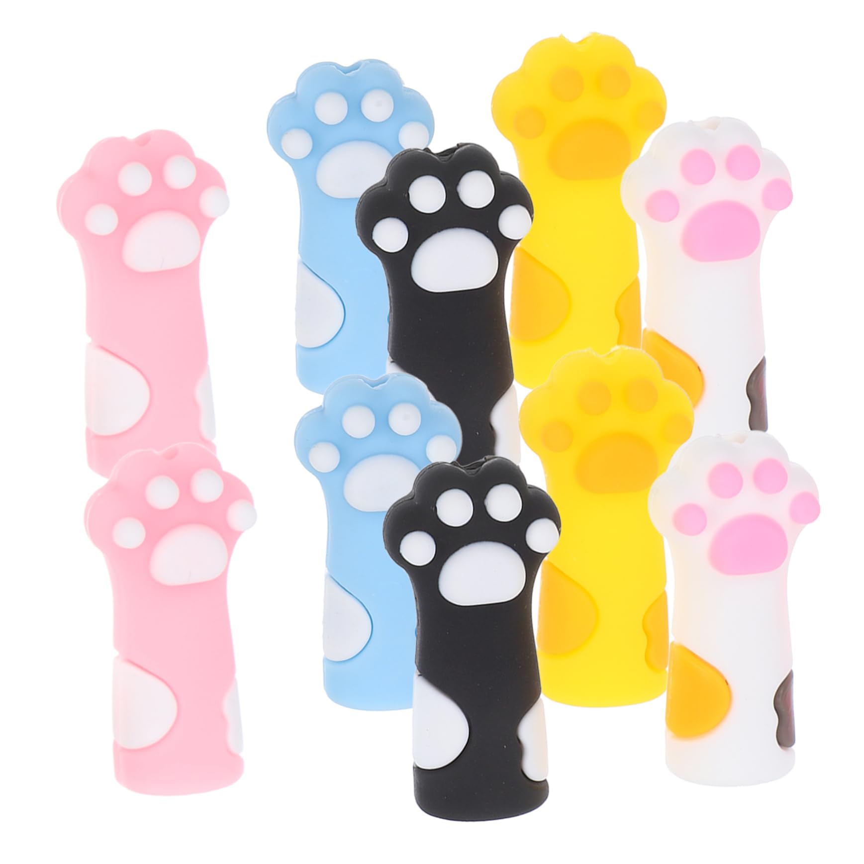 SEWACC Flexible Durable Knitting Needle Protectors 10 Pack Silicone Stoppers for Needle Tips Stain- for All Crafts