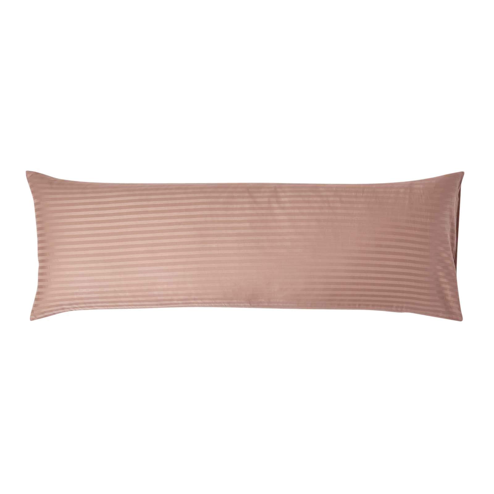 Homescapes Taupe Beige Brown Taupe Pure Egyptian Cotton Body Pillowcase 330 Tc 500 Thread Count Percale Equivalent Satin Stripe Long Pillow Case For Nursing Pregnancy And Elderly Support
