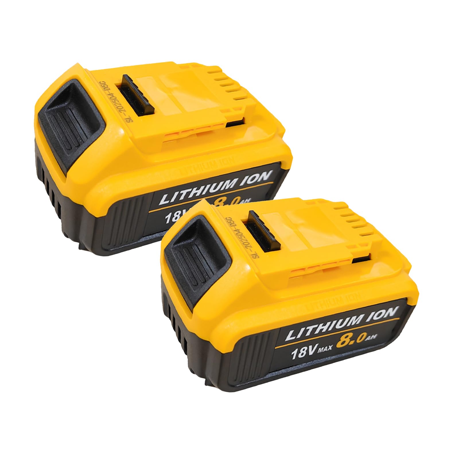 2 Pack 18V 8.0Ah Lithium Battery replacement battery for dewalt DCB184 DCB200 DCB184 DCB182 DCB180,for 18V/20V power tools