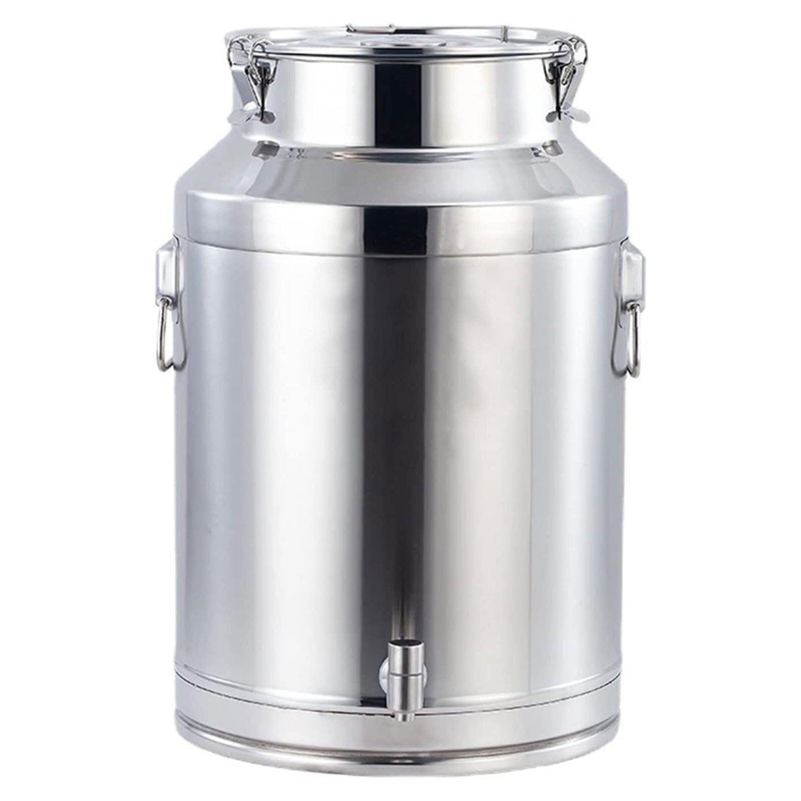 AYCDL 304 Stainless Steel Milk Can with Faucet, Pail Bucket, Liquid Storage Container for Oil Water Liquid Grain,12.68Gal/48L