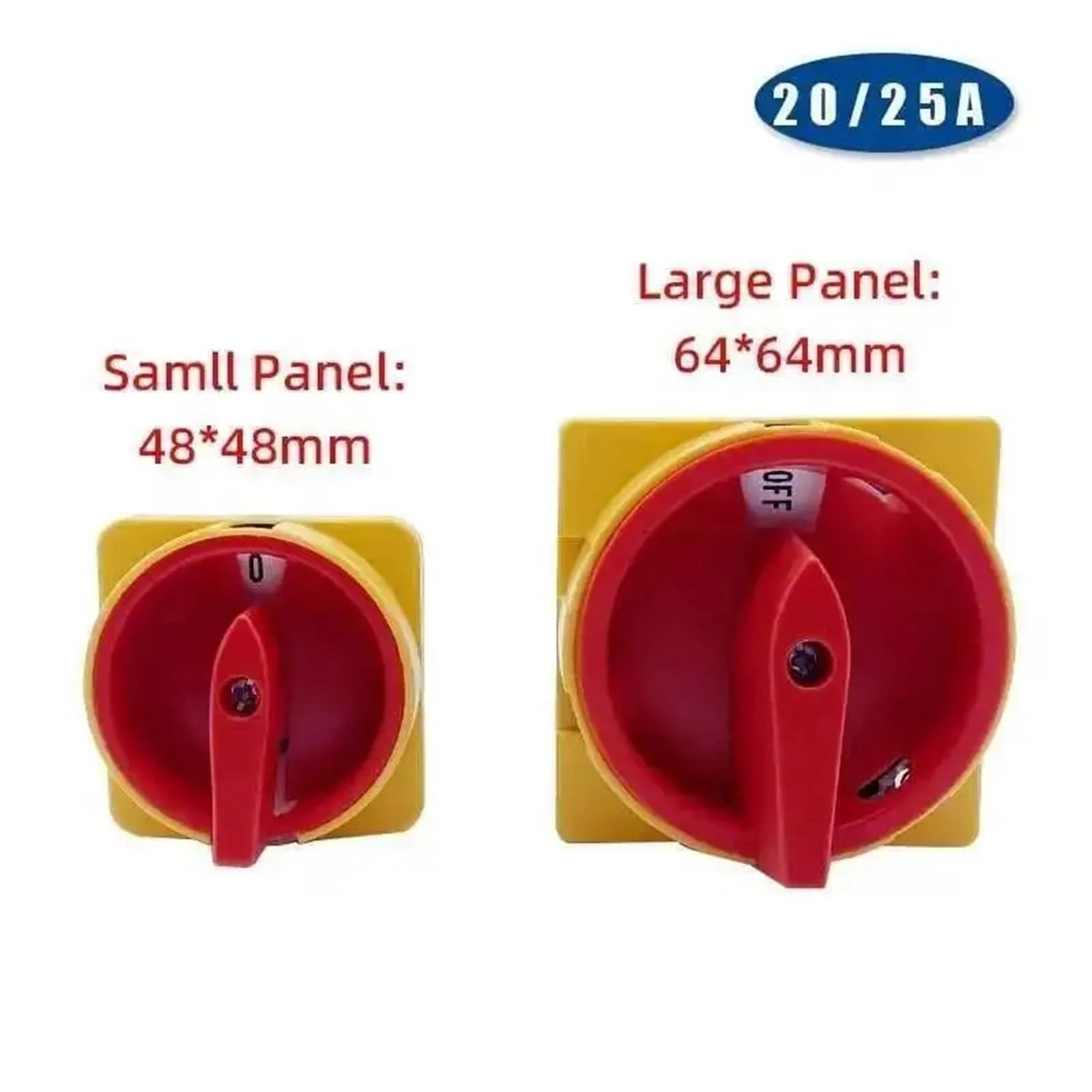 Interruttore a camma LW26GS-20A 25A 48x48mm 64x64mm(48x48mm Panel,25A,1P 4Terminals)