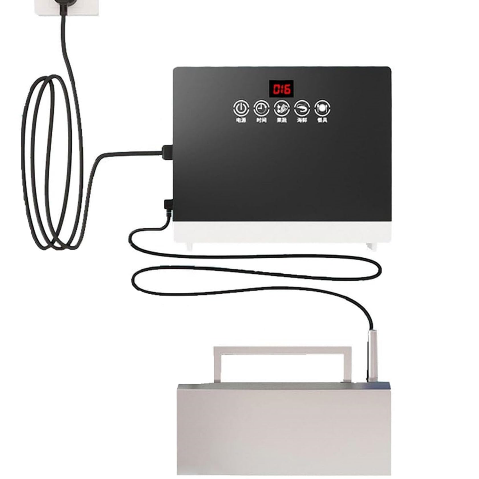 Lavastoviglie A Ultrasuoni Portatile da 380 W, Lavapiatti per Lavello, Lavatrice A Ultrasuoni per Verdure con Controllo Touch, per Stoviglie, Frutta, Frutti di Mare E Verdure