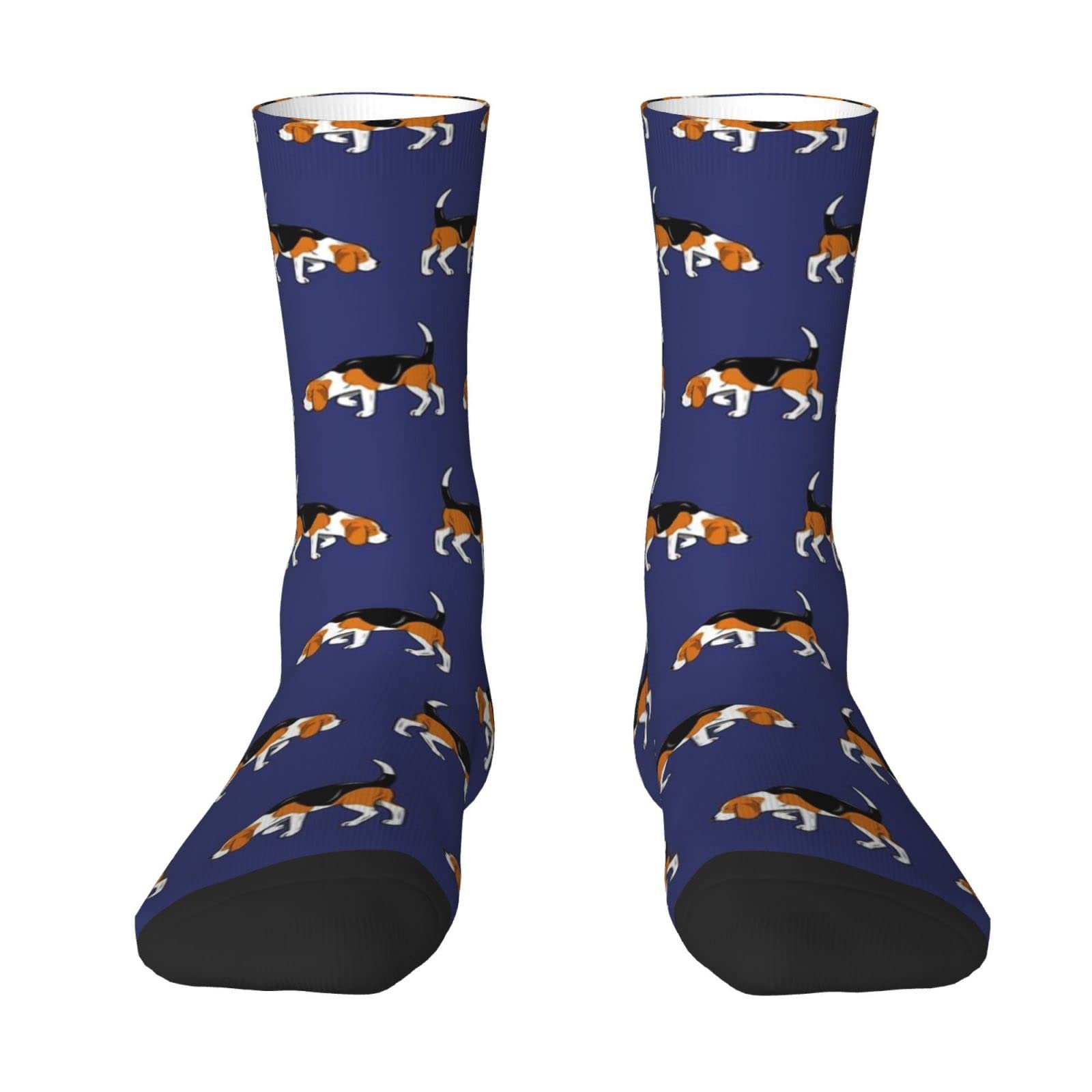 Oudrspo Beagle Dog Women Men Crew Socks Cushioned Crew Socks Athletic Compression Socks