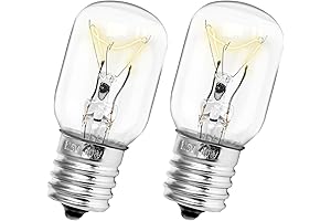 2-Pack Belleone 125V 40W Microwave Light Bulb, E17 Base
