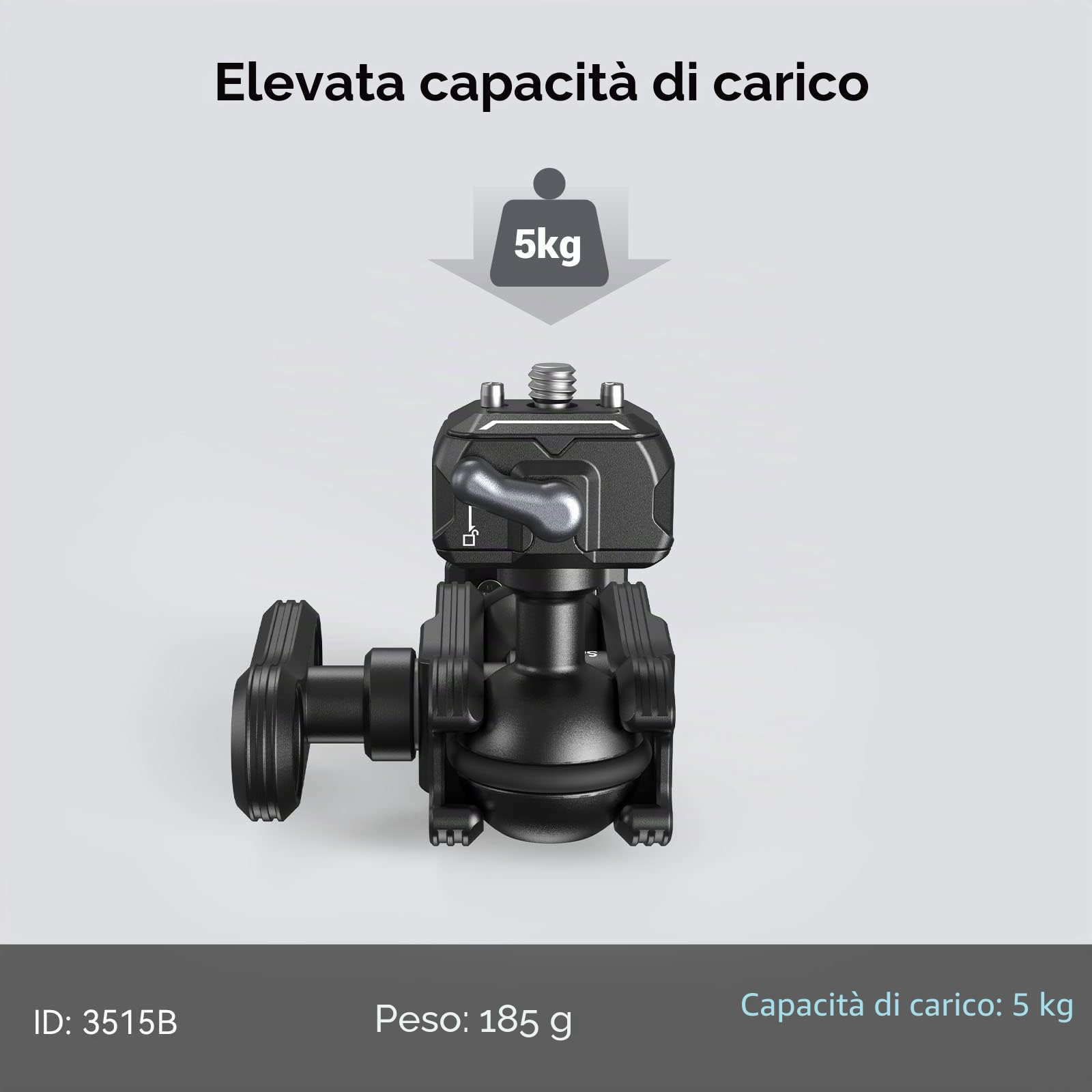 SMALLRIG Braccio Magico HawkLock Drop-in con Doppia Testa a Sfera a Sgancio Rapido (Vite 1/4"-20) Supporto Monitor per Monitor da Campo, Luci, Registratori Audio - 3515C