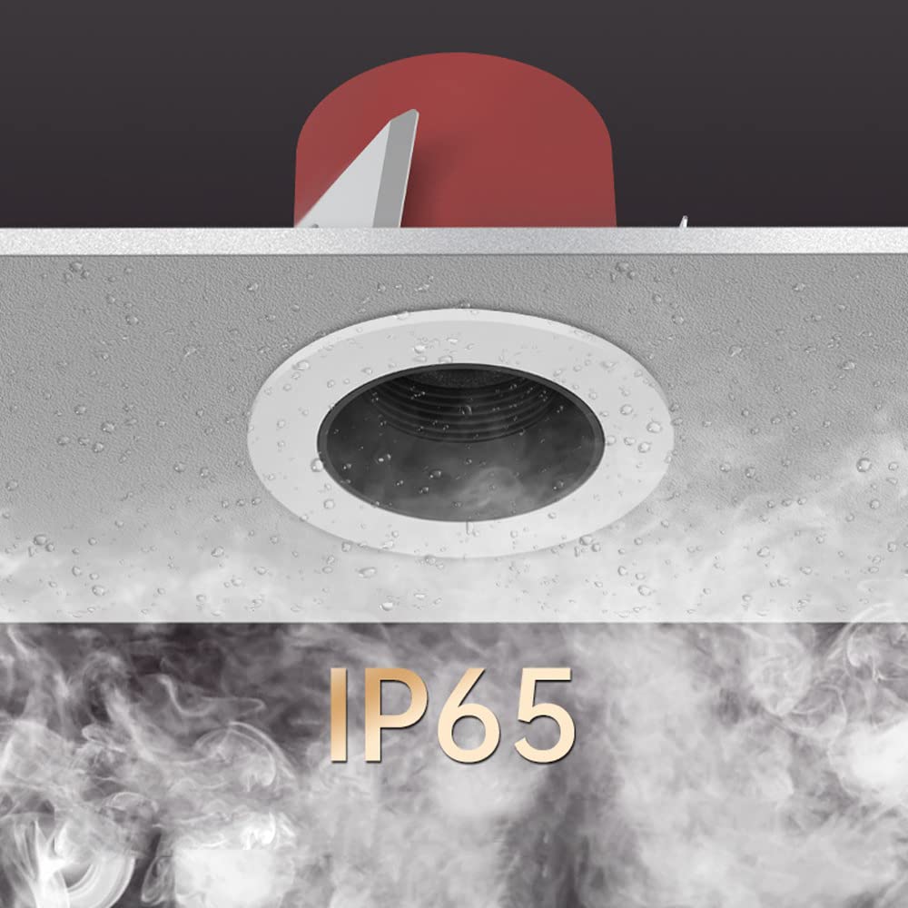 Jadssox Foco empotrable LED 4 Piezas Focos empotrables de Techo Iluminación de Punto de Acento Plano Interior, IP65 Focos de Techo Impermeables para baño Dormitorio Sala de Estar Sala de exposiciones