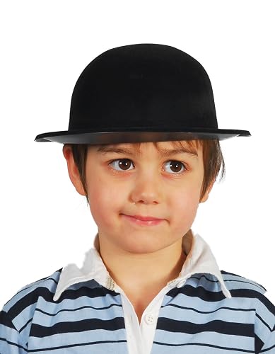Guirca - Sombrero hongo (bombín) negro infantil (13345)