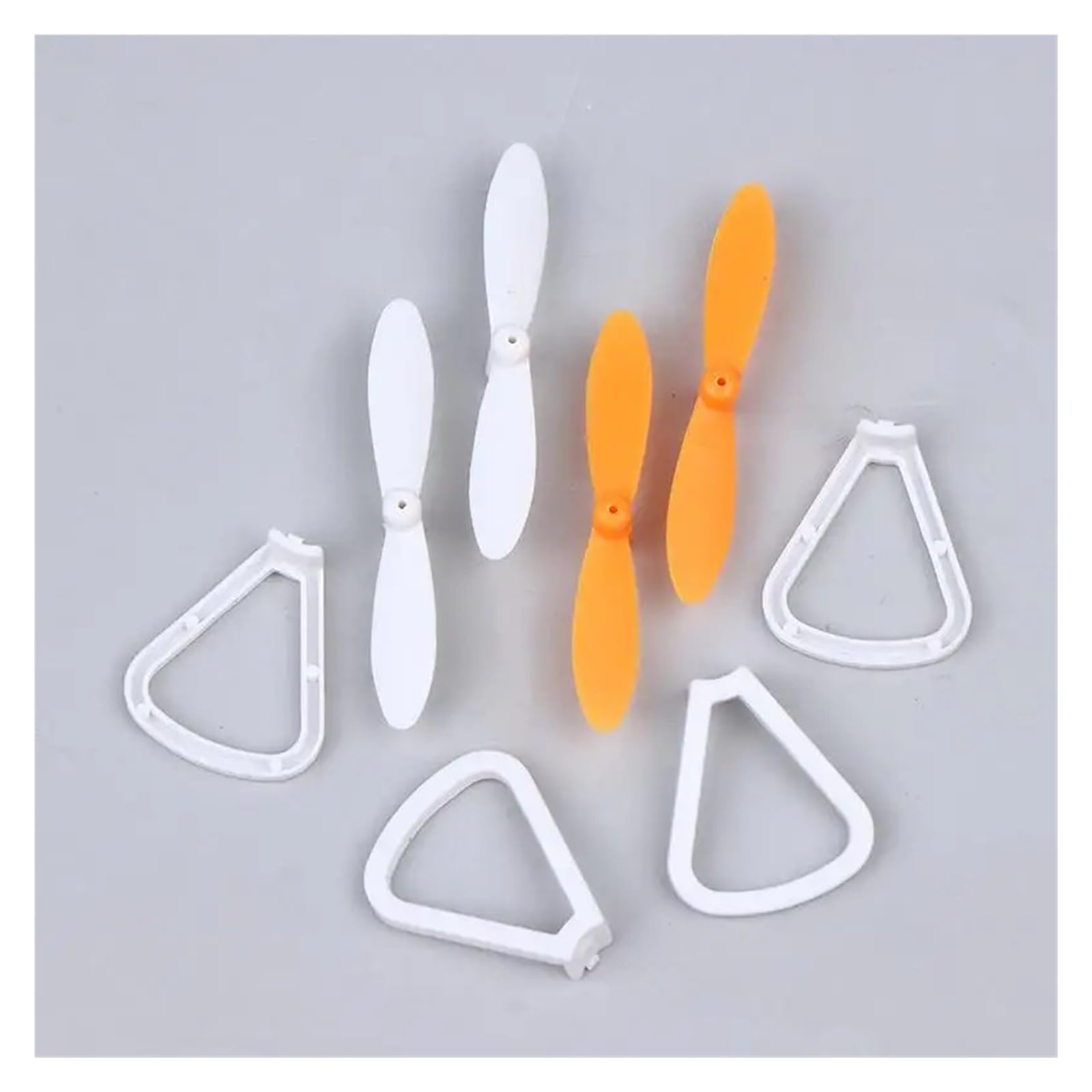 Aros protectores de hélice para dron Mini H702 | Protectores de plástico, blanco naranja, paquete de 4 u 8 protectores(A3)