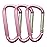 Large Carabiners Keychain 3 Aluminum D Shape Premium Durable D-Ring Carabiner Clip Hook Camping Accessories Snap Link Key Chain Durable Improved Design (3pcs Pink)