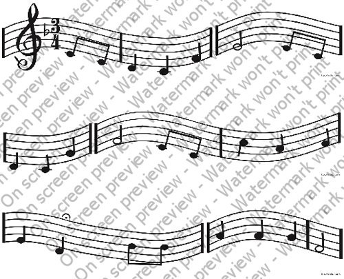 Miniatura 2 de Notas musicales comestibles para decoración de bordes de tartas Sweetn Treats