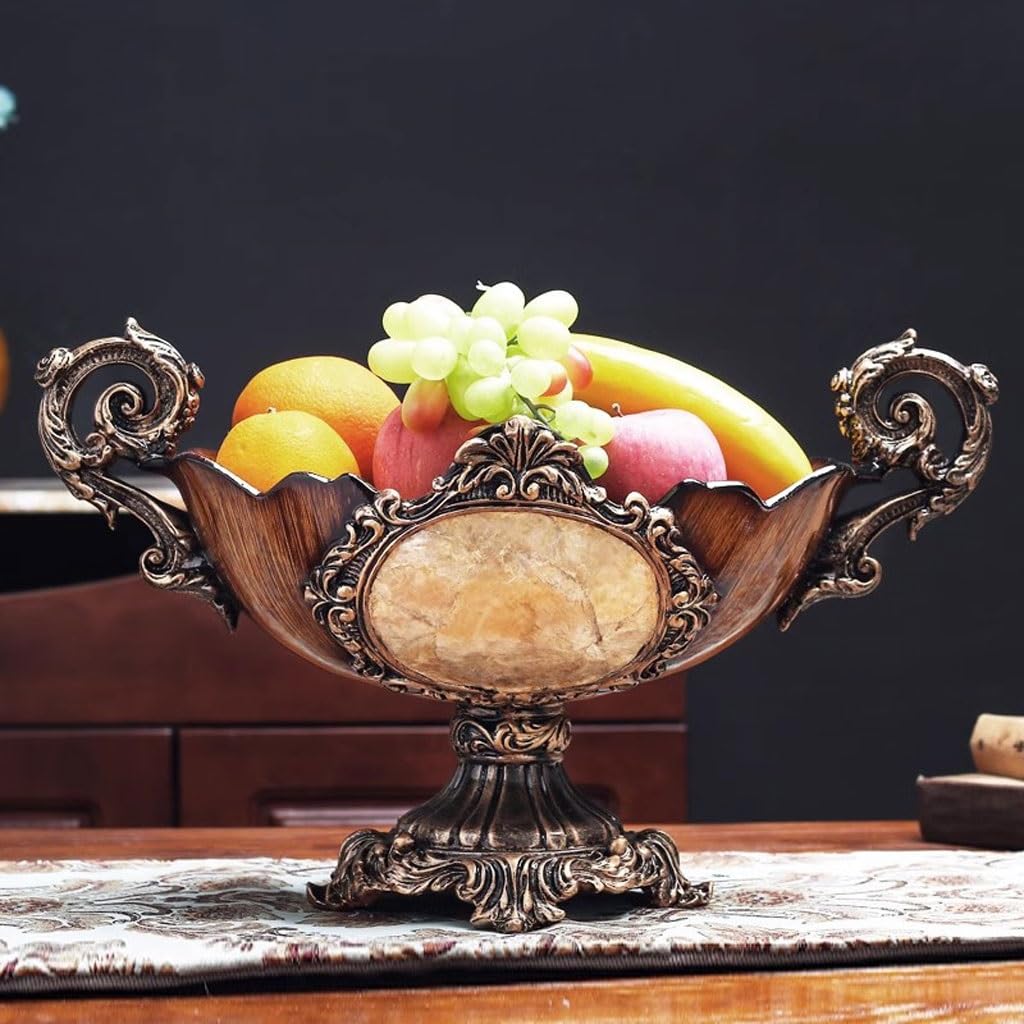 Corbeilles À Fruits Grande Assiette De Fruits Rétro, Salon, Table Basse De Luxe, Assiette À Bonbons, Assiette Décorative en Résine Corbeille À Fruits Et Légumes